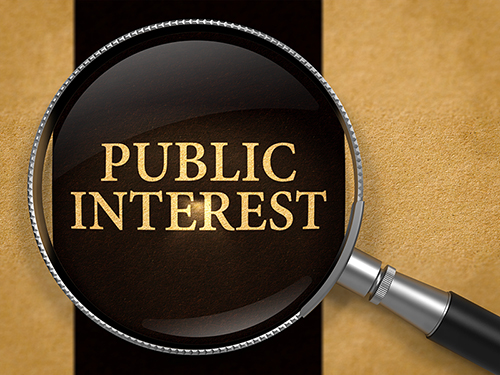 Public Interest Concept through Magnifier.